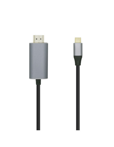 AISENS Cable conversor USB-C a HDMI 4K@60HZ, USB-C/M-HDMI/M, Negro,