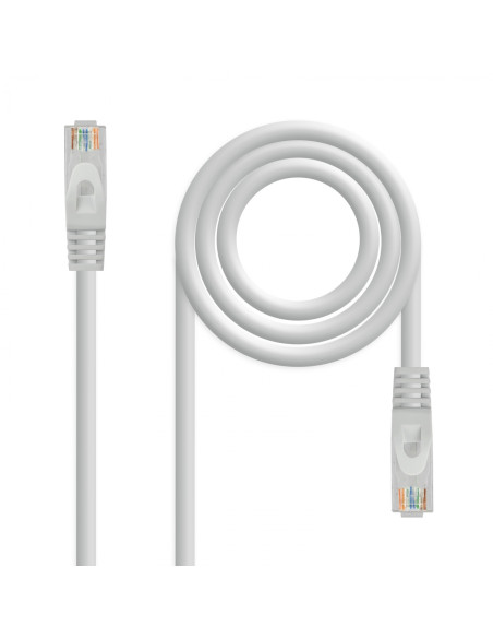 Nanocable Cable de red latiguillo RJ45 LSZH CAT.6A UTP AWG24, Gris,