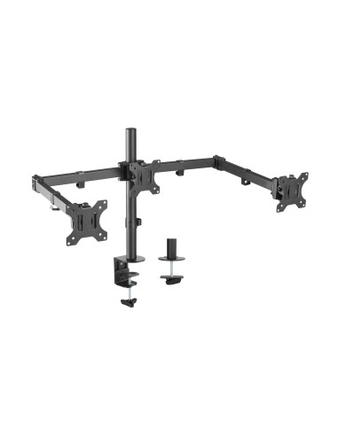 AISENS Soporte De Mesa Eco Giratorio E Inclinable Para 3 Monitores