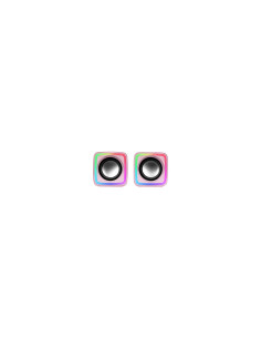Mars Gaming MSCUBEP Rosa, Altavoces Gaming RGB Compactos, Procesador 2
