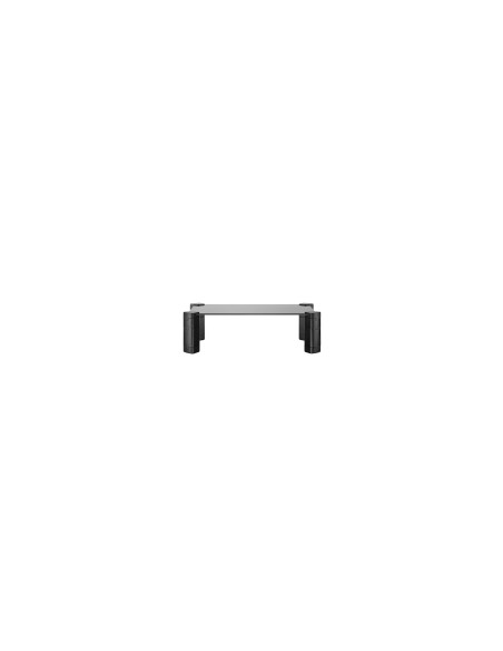 AISENS Soporte Elevador Cristal para Monitor/Portátil, Negro