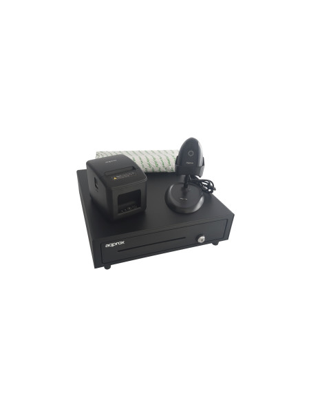 Approx POS Pack para TPV appPOSPACK4180USB Impresora + Cajón + Lector + Papel