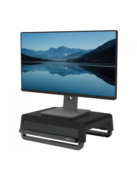 Fellowes 100016560 soporte para monitor Escritorio Negro, Gris