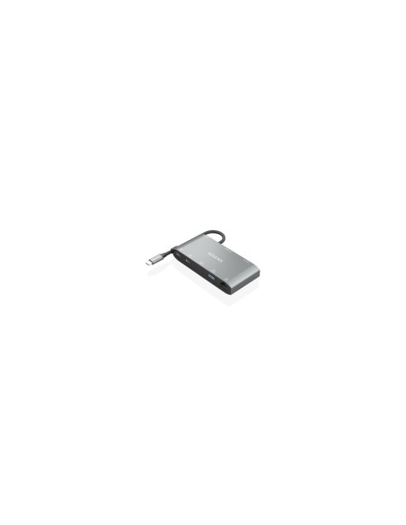 AISENS USB-C Dock 8 en 1, USB-C a 1xHDMI, 1xVGA, 1xRJ45, 2xUSB-A,
