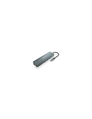 AISENS USB-C Dock 5 en 1, USB-C a 1xHDMI, 1xRJ45, 2xUSB, 1xPD, Gris,