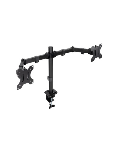 TooQ Soporte de Mesa para 2 Pantallas 17"-32", Color Negro