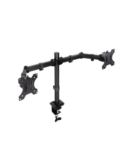 TooQ Soporte de Mesa para 2 Pantallas 17"-32", Color Negro