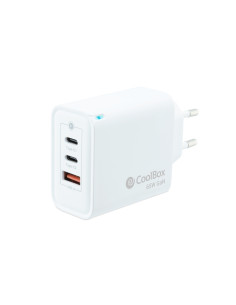 CoolBox CARGADOR GAN 65W USB-C/USB-C/USB-A PARED