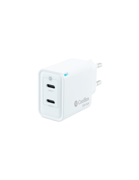 CoolBox CARGADOR GAN 35W USB-C/USB-C PARED