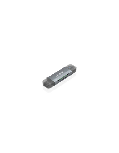 AISENS Lector de Tarjetas SD, Micro SD, MMC, RS-MMC, MMC Micro, USB-A