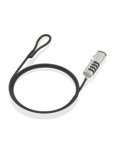 AISENS Cable de Seguridad tipo NANO con cerradura de combinación para
