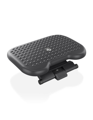 AISENS Reposapiés inclinable y altura ajustable, Negro