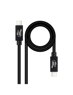 Nanocable Cable USB 4 Gen 3x2 40Gbps 5A/240W, USB-C/M-USB-C/M, Negro,