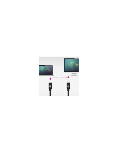 Nanocable Cable USB 4 Gen 3x2 40Gbps 5A/240W, USB-C/M-USB-C/M, Negro,