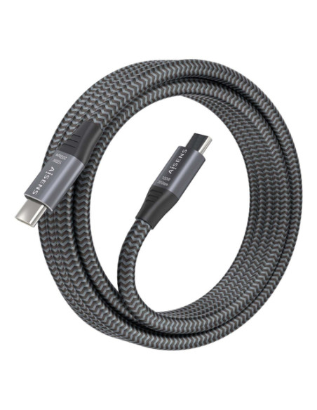 AISENS Cable USB 3.2 Gen2x2 Aluminio 20Gbps 8K@30Hz 5A 100W E-Mark,