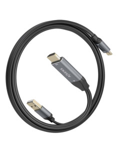 AISENS Cable Conversor Aluminio HDMI V2.0 A USB-C 4K@60HZ, 2