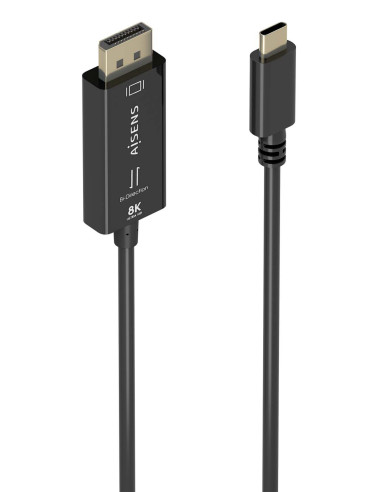 AISENS Cable Conversor Bidireccional USB-C A DISPLAYPORT 8K@60Hz,