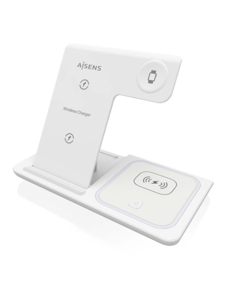 AISENS Cargador Inalambrico USB-C 3 En 1 De 15W Para Movil, Apple