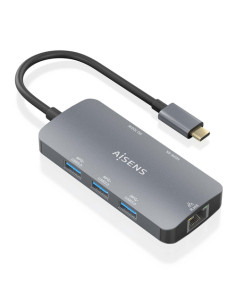 AISENS USB-C Dock 6 En 1, USB-C a 1xHDMI, 1xRJ45, 3xUSB-A, 1xUSB-C 2
