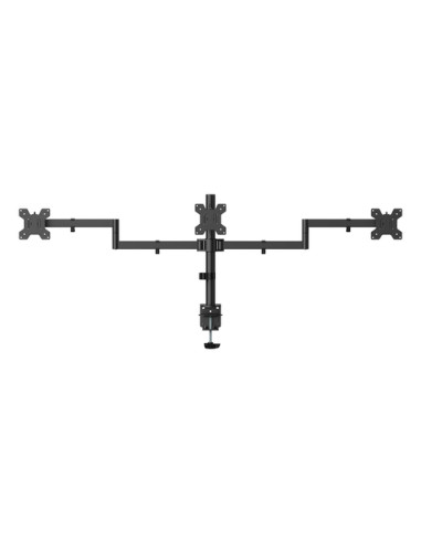 AISENS Soporte de mesa eco giratorio e inclinable para 3 monitores