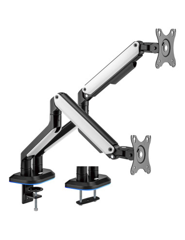 AISENS Soporte De Mesa RGB Gaming Contrapeso Giratorio E Inclinable