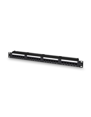 AISENS Panel De Parcheo De 24 Puertos RJ45 Cat.6 UTP, 19" 1U Dual IDC