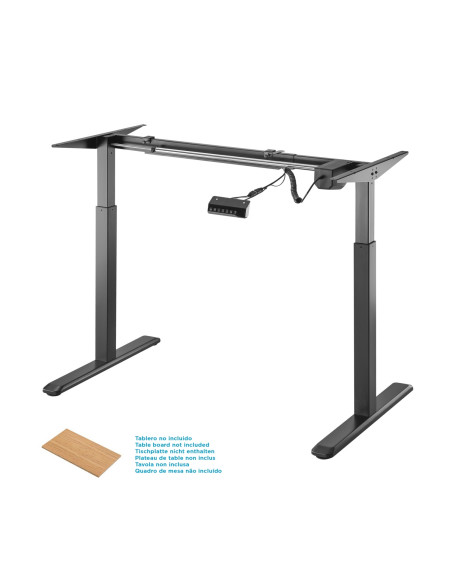 AISENS Bastidor De Escritorio Motorizado, Altura Ajustable Con Panel