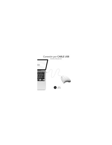 SUBBLIM Ratón GLIDE VERTICAL ERGO WIRED MOUSE WHITE