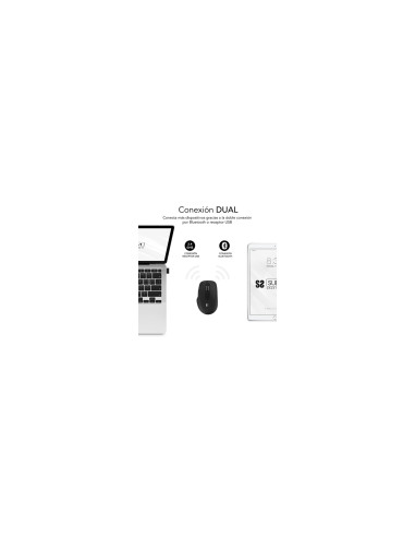 SUBBLIM Ratón CURVE ERGO DUAL MOUSE BATTERY BLACK