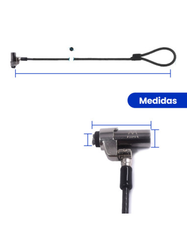 Ewent EW1239 cable antirrobo Negro 1,8 m