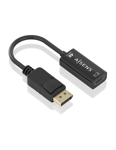 AISENS CONVERSOR DISPLAYPORT A HDMI 4K@60HZ, DP/M-HDMI/H, NEGRO, 15CM