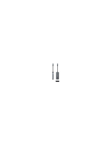 Nanocable Hub USB-C macho a 4 x USB-C hembra, Aluminio 10 cm, Gris