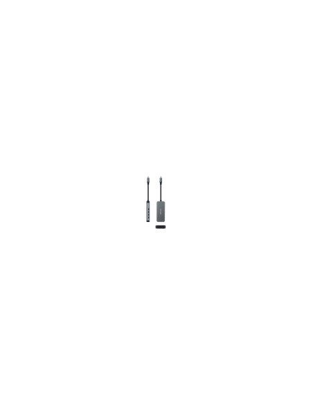 Nanocable Hub USB-C macho a 4 x USB-C hembra, Aluminio 10 cm, Gris