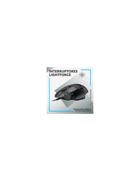 Logitech G G502 X ratón Juego mano derecha USB tipo A Óptico 25600 DPI