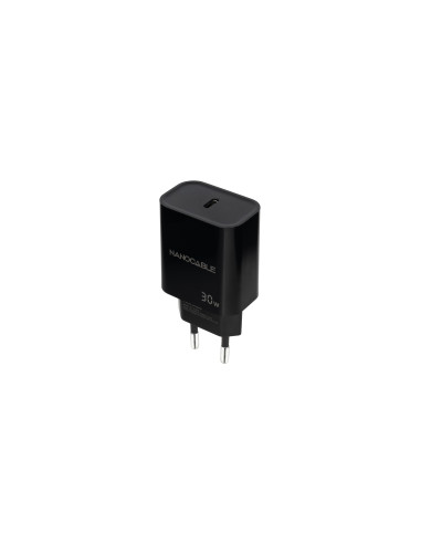 Nanocable Cargador USB-C PD 30W, Negro