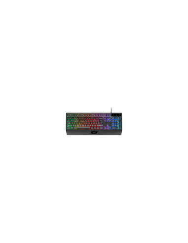 Mars Gaming MK124, Teclado Ergonómico H-Mech, Reposamuñecas