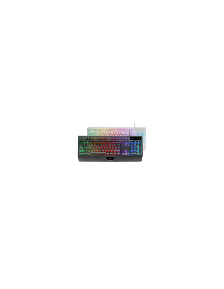 Mars Gaming MK124, Teclado Ergonómico H-Mech, Reposamuñecas
