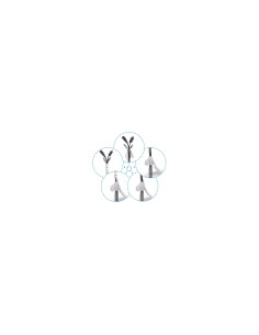 AISENS A151-0917 organizador de cables Universal Pasacables Blanco 1 2