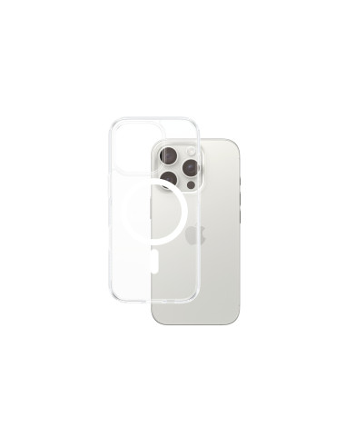 PanzerGlass ® HardCase Transparent w. White MagSafe iPhone 16 Pro