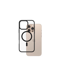 PanzerGlass ® HardCase Transparent w. Black MagSafe & Frame iPhone 16