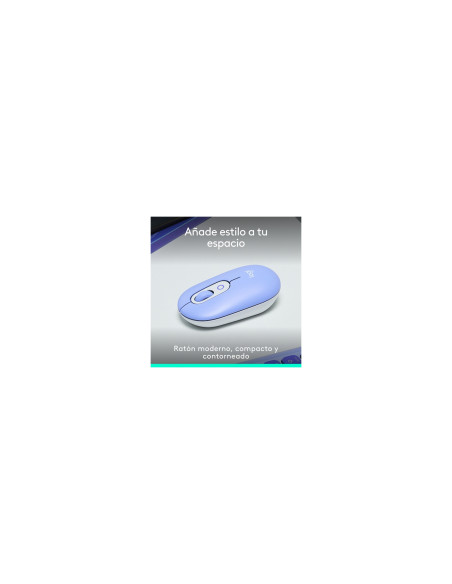 Logitech POP Mouse, ratón inalámbrico Bluetooth compacto y portátil