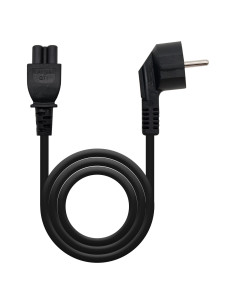 Nanocable Cable de Alimentación Trébol, CEE7 acodado/M-C5/H, Negro, 3