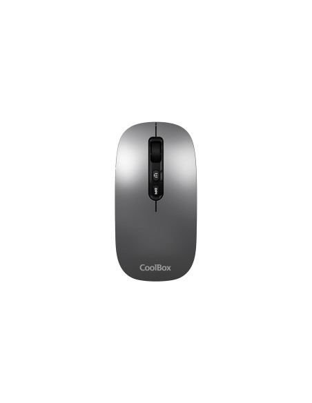CoolBox RATON W02 IA GRIS INALAMBRICO RECARGABLE 500MAH RF+BT 1600DPI