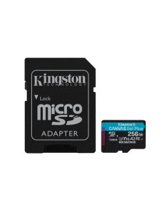Kingston Technology Tarjeta microSDXC Canvas Go Plus Gen4 de 256 GB,