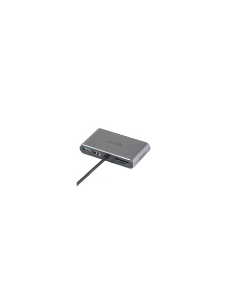 iggual Hub C 8 en 1 2xHDMI 2xUSB 2xSD RJ45 PD100W