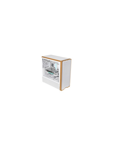 Lian Li Lancool LAN217W carcasa de ordenador Midi Tower Blanco, Madera
