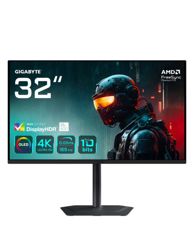 GIGABYTE MO32U 31,5" Monitor Gaming OLED 4K UHD - 3840 x 2160, 165Hz,
