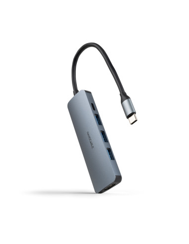 Nanocable Hub USB-C 5 en 1, Conversor USB-C 3.1 a 3xUSB-A 3.0 + USB-C