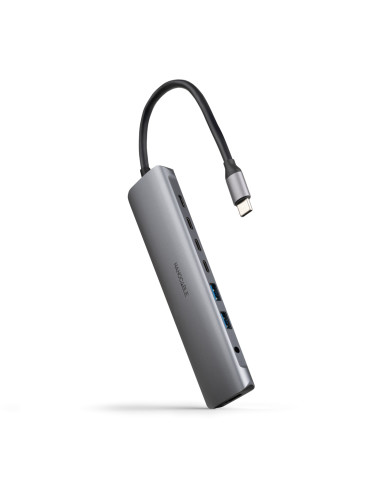 Nanocable Hub USB-C 8 en 1, Conversor USB-C 3.1 a 2xUSB-A 3.0 +