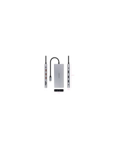 Nanocable Hub USB-C 12 en 1, Conversor USB-C 3.1 a 3xUSB-A 3.2 +